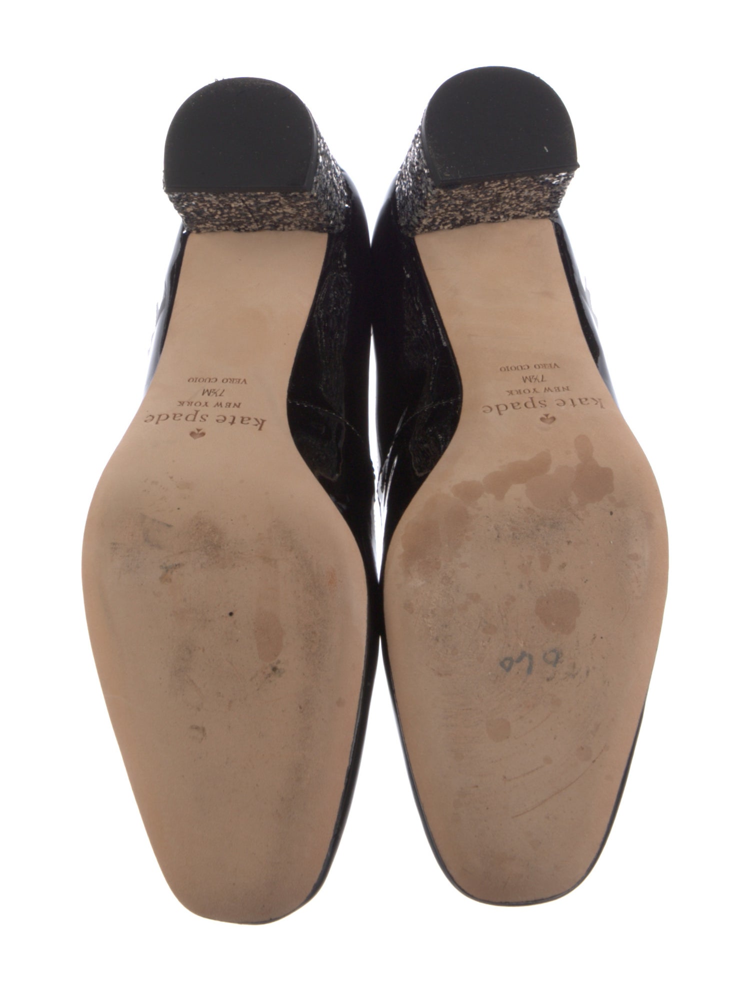 Kate Spade New York Patent Leather Glitter Accents Pumps